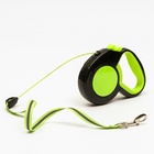 Рулетка «Пижон» светоотражающая, 8 м, до 50 кг, трос, прорезиненная ручка, зелёная - Фото 5