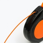 Рулетка "Пижон" светоотражающая, 8 м, до 50 кг, трос, прорезиненная ручка, оранжевая - Фото 6