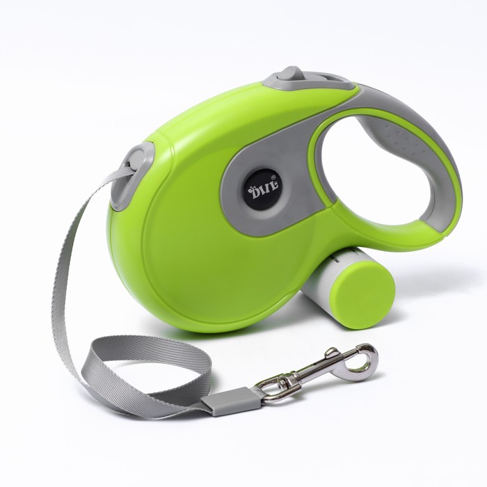 Рулетка DIIL, 8 м, до 50 кг, лента, прорезиненная ручка, зелёная с серым - Фото 1