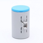 Рулетка, 8 м, до 50 кг, лента, прорезиненная ручка, голубая с серым - фото 809209908