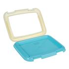 Туалет для собак, 46.5×35.5×5.5 см, со съёмным бортом, решёткой и столбиком, пластик, голубой - Фото 3