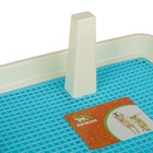 Туалет для собак, 46.5×35.5×5.5 см, со съёмным бортом, решёткой и столбиком, пластик, голубой - Фото 3