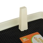 Туалет для собак 46.5×35.5×5.5 см, со съёмным бортом, решёткой и столбиком, пластик, чёрный - Фото 2