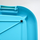 Туалет для собак 46,5 х 35,5 х 5,5 см, со стенкой, съёмной решеткой и столбиком, голубой - Фото 6