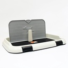 Туалет для собак 67 х 46 х 8 см, со стенкой, съемной решеткой и столбиком, черный - Фото 2