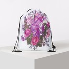 Мешок для обуви, отдел на шнурке, цвет белый - Фото 1