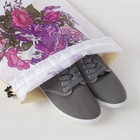 Мешок для обуви, отдел на шнурке, цвет белый - Фото 4