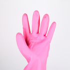 Перчатки хозяйственные защитные Доляна, суперпрочные, размер L, ПВХ, 85 гр, цвет розовый - фото 9133648