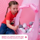 Шарики для сухого бассейна с рисунком, диаметр шара 7,5 см, набор 60 штук, цвет розовый, белый, серый - фото 9554259