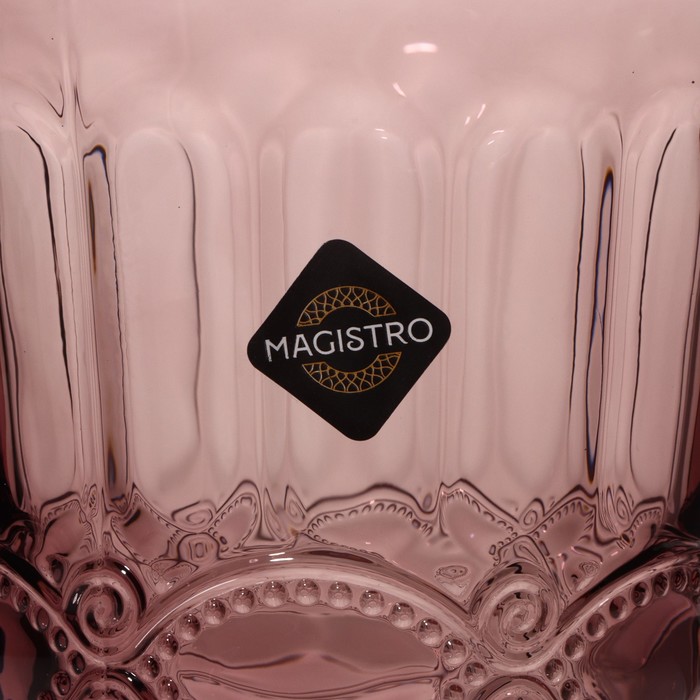 Стакан стеклянный Magistro «Ла-Манш», 220 мл, цвет розовый - фото 1886322027