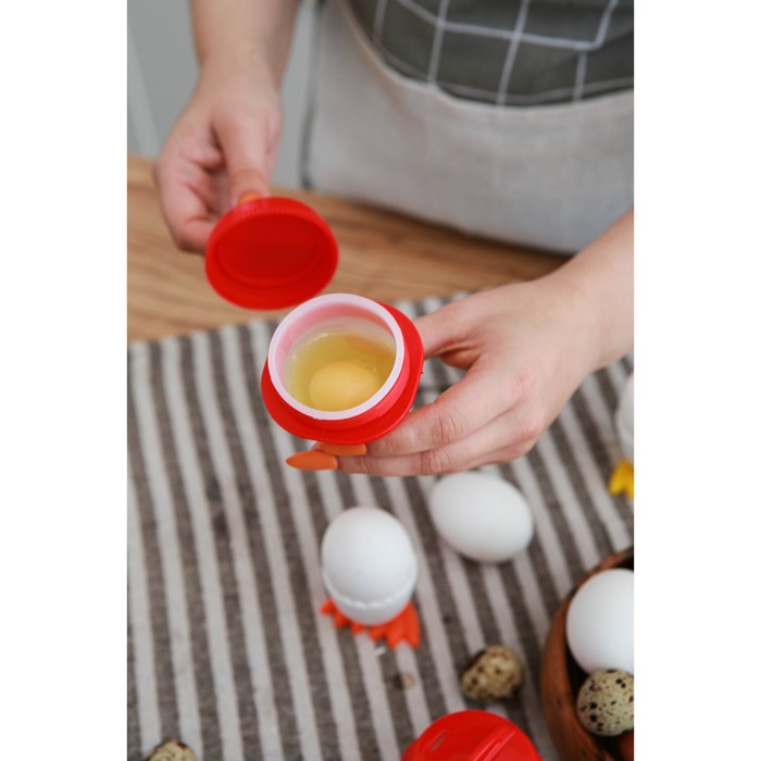 Набор контейнеров для варки яиц без скорлупы, 6 шт, 6,5×9 см - фото 1908396666