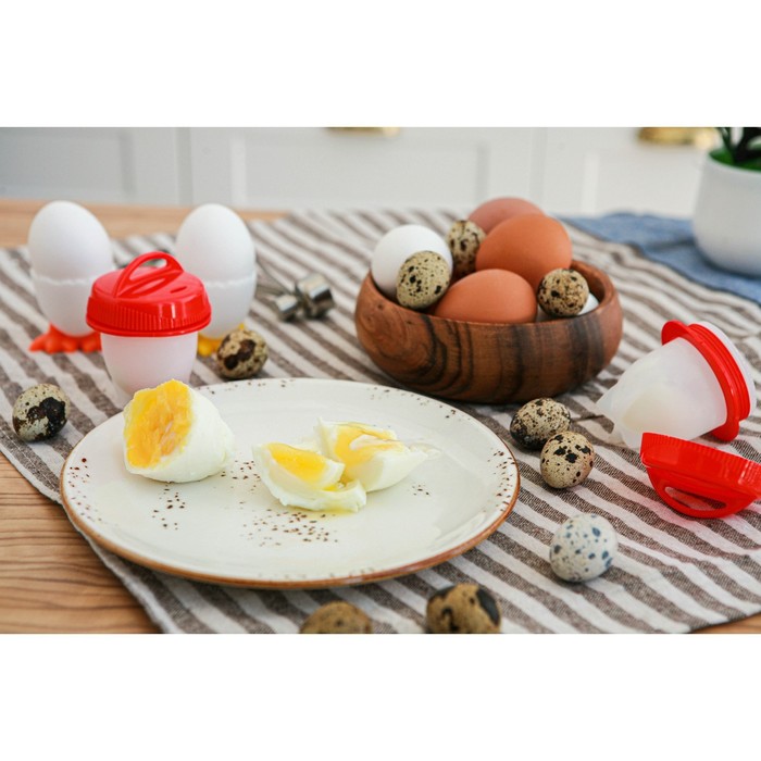 Набор контейнеров для варки яиц без скорлупы, 6 шт, 6,5×9 см - фото 1890767461