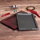 Сковорода 27х18х2 см "Прямоугольник. Змейка", на деревянной подставке - Фото 4