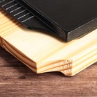 Сковорода чугунная «Прямоугольник», 28,5×17×3 см, с ручками, на деревянной подставке - Фото 3