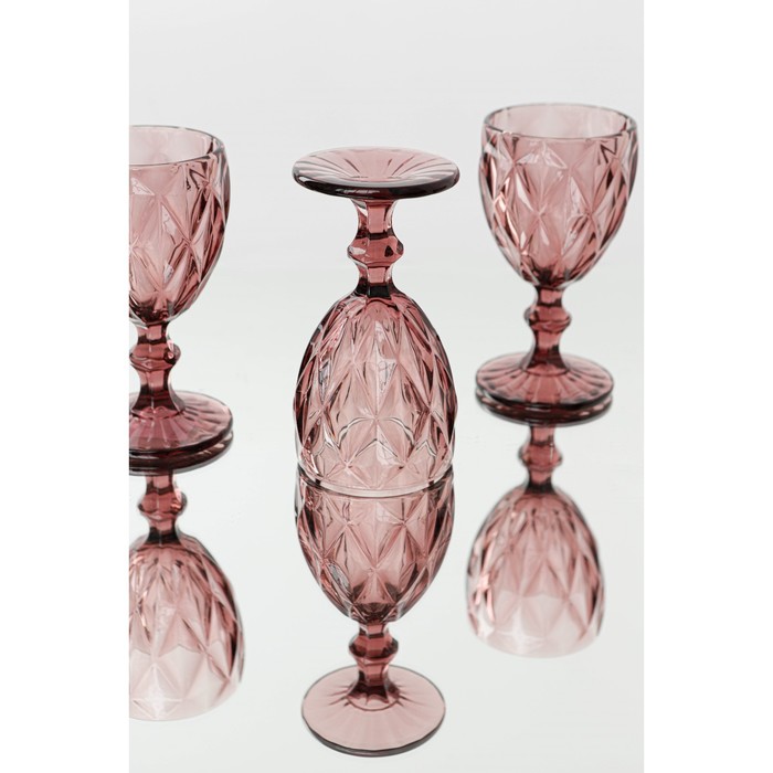 Бокал из стекла Magistro «Круиз», 250 мл, 8×15,3 см, цвет розовый - фото 1908396689