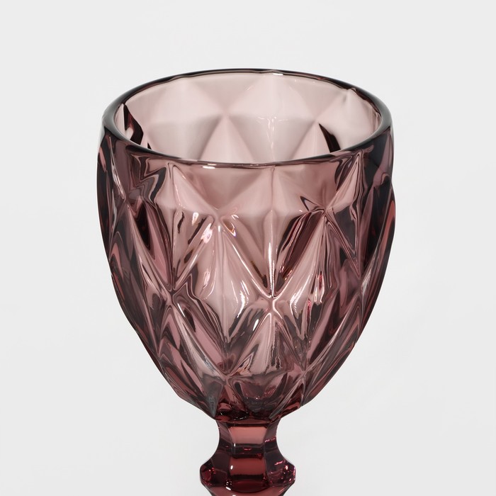 Бокал из стекла Magistro «Круиз», 250 мл, 8×15,3 см, цвет розовый - фото 1908396682