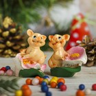Сувенир полистоун "Хрюшка на цветке" МИКС 5,5х5,2х4,5 см - Фото 2
