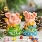 Сувенир полистоун "Хрюшка с пожеланием" МИКС 6х4х3,5 см - Фото 1