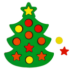 Новогодняя мозаика «Новый год! Нарядная ёлочка», 17 × 12,5 × 2 см, кружок: 1,8 см, звезда: 2,4 см - Фото 2