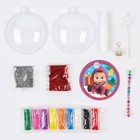 Ёлочный шар - фреска своими руками на новый год «Маша и Медведь», набор для творчества - Фото 2