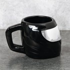 Кружка керамическая «Шлем», чёрная, 600 мл , цвет чёрный - фото 8403005