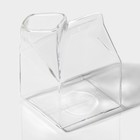 Молочник стеклянный Доляна «Пакет», 400 мл, 9×7×10,3 см - Фото 3