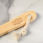 Щётка массажная для тела, из натуральной щетины, с ручкой, гладкая - Фото 9