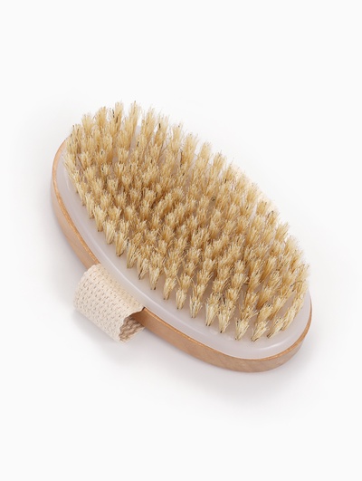 Щётка массажная для тела, из натуральной щетины, гладкая