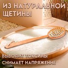Щётка массажная для тела, из натуральной щетины, двусторонняя, с ручкой, гладкая - Фото 2