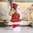 Дед Мороз "Клетчатый колпак с подарками" двигается, с подсветкой, 28 см - Фото 4