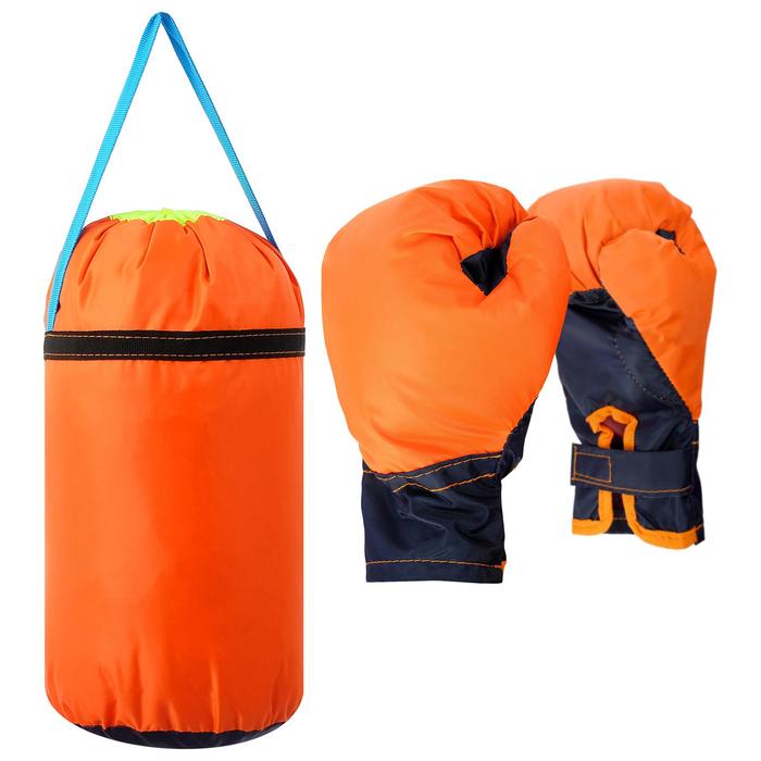 Детский боксёрский набор малый (перчатки+ груша d20 h35см), цвет МИКС
