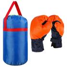 Набор боксёрский детский: перчатки, груша, d=20, h=35см, цвет МИКС - Фото 3