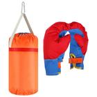 Набор боксёрский детский: перчатки, груша, d=20, h=35см, цвет МИКС - Фото 6
