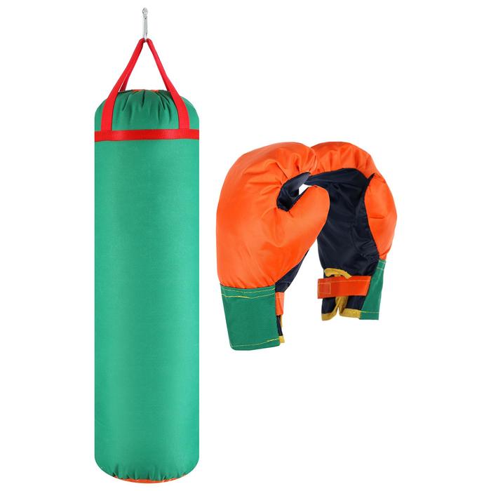 Набор боксёрский детский «Гигант»: перчатки, груша, d=25 см, h=80 см, цвета МИКС - фото 1884864124