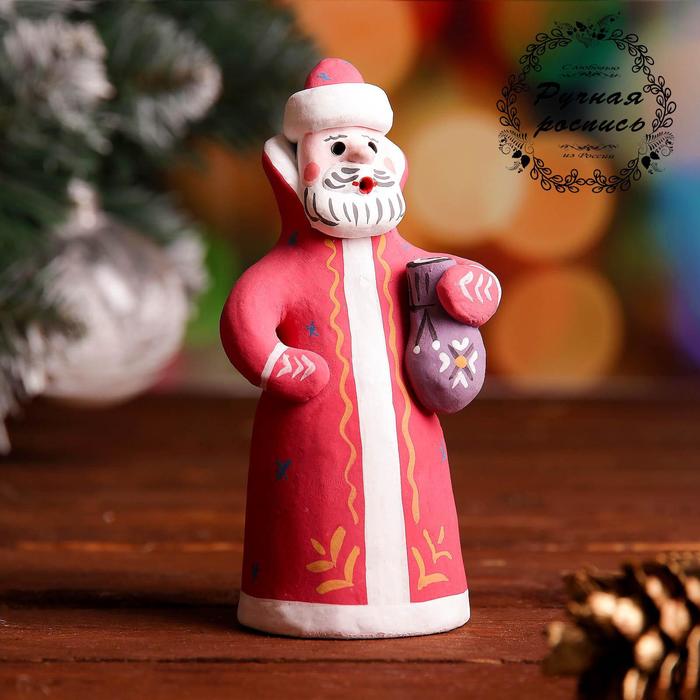 Сувенир «Дед Мороз», 4,5×4,5×10 см, каргопольская игрушка - Фото 1