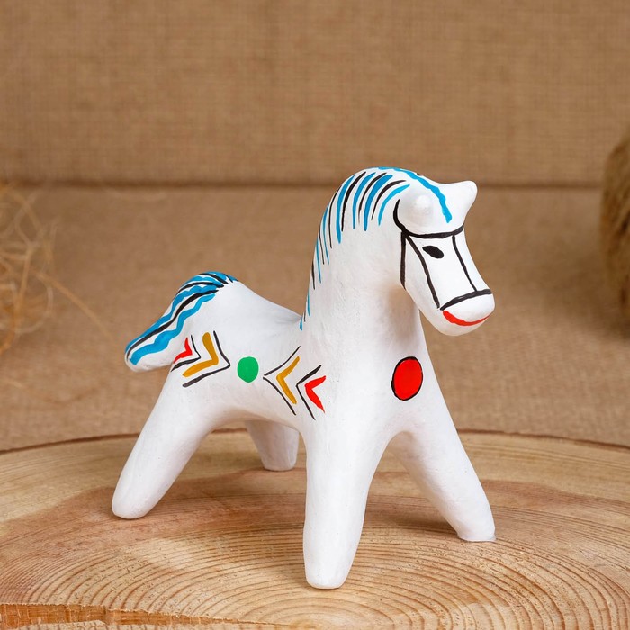 Сувенир «Конь», 5,5×6×8 см, каргопольская игрушка - Фото 1