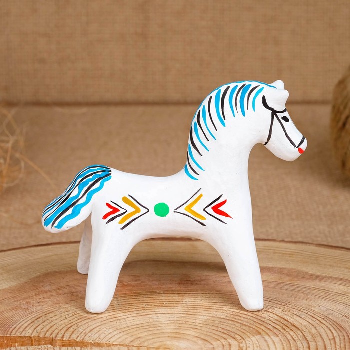 Сувенир «Конь», 5,5×6×8 см, каргопольская игрушка - фото 1906939164