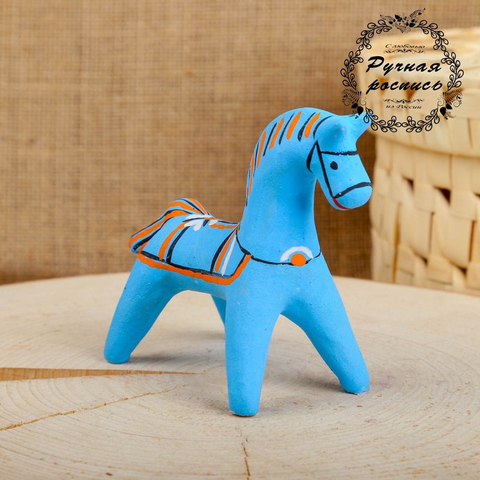 Сувенир «Конь», 5,5×6×8 см, каргопольская игрушка - фото 1906939165