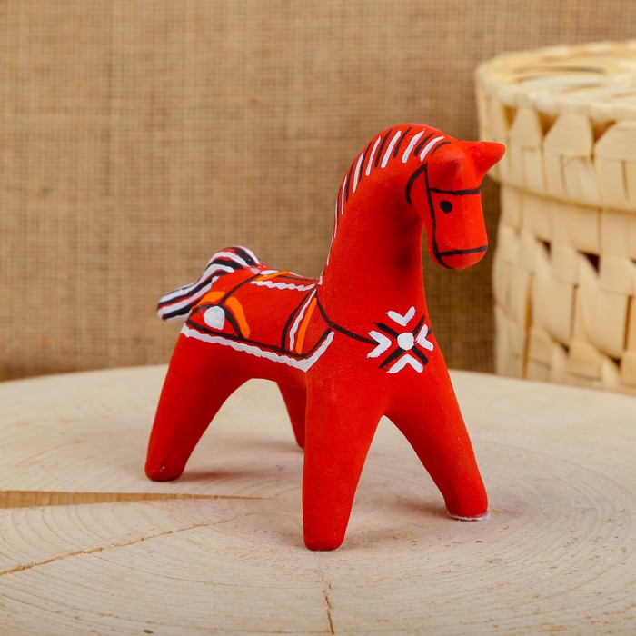 Сувенир «Конь», 5,5×6×8 см, каргопольская игрушка - фото 1887804545