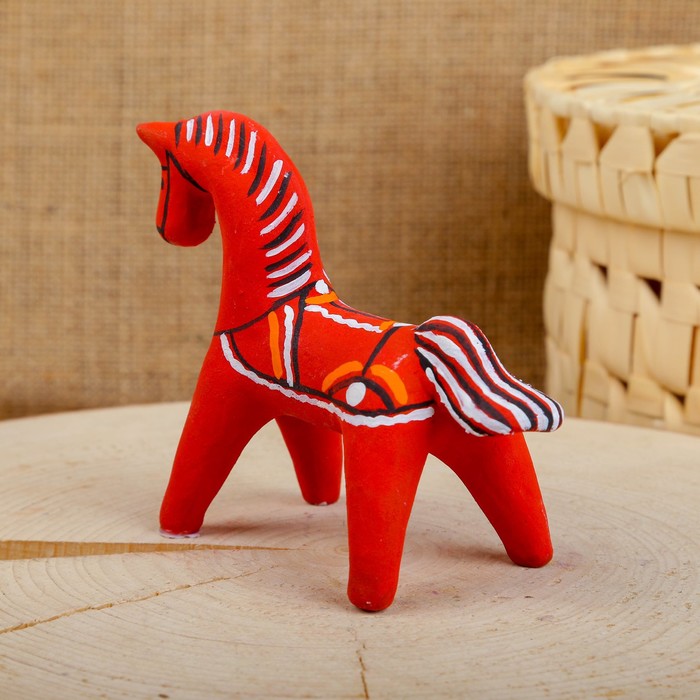 Сувенир «Конь», 5,5×6×8 см, каргопольская игрушка - фото 1887804546