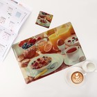 Набор салфеток сервировочных на стол «Завтрак», 12 шт: (6 шт - 42×27 см), (6 шт - 10×10 см) - Фото 1