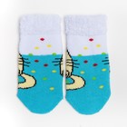 Носки детские махровые «Кот», цвет бирюзовый, размер 9-10 - Фото 4