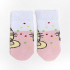 Носки детские махровые «Кот», цвет светло-розовый, размер 9-10 - Фото 4
