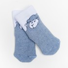 Носки детские махровые «Барашек», цвет светло-голубой меланж, размер 9-10 - Фото 3