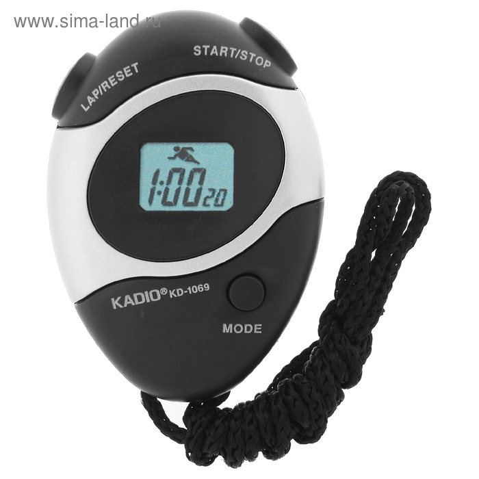 Секундомер Kadio, 7.8×5.5×2 см, 1 отсечка, будильник, часы, календарь - Фото 1