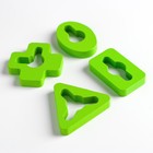 Пирамидка логическая 4 столбика, 16 деталей - Фото 3