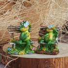 Сувенир полистоун "Лягушонок на скамеечке" МИКС 5,5х5х3,5 см - Фото 2