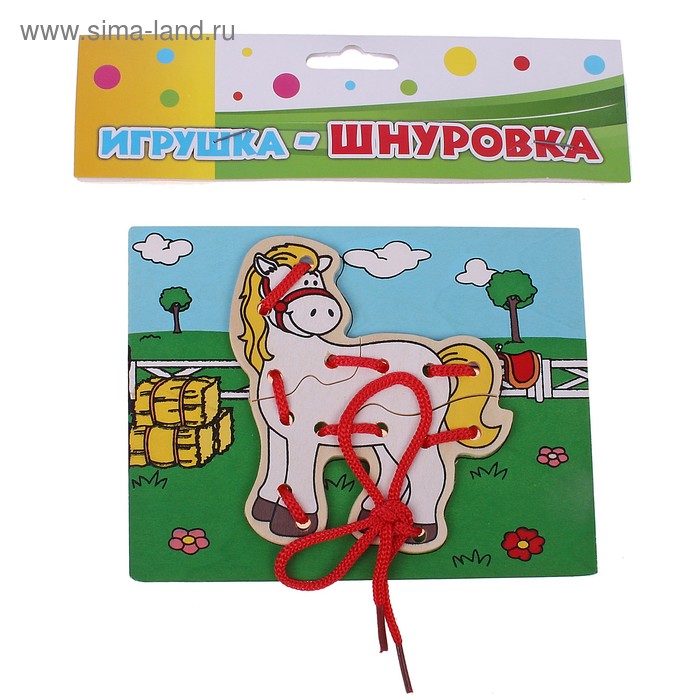 Шнуровка "Лошадка на ферме" - Фото 1