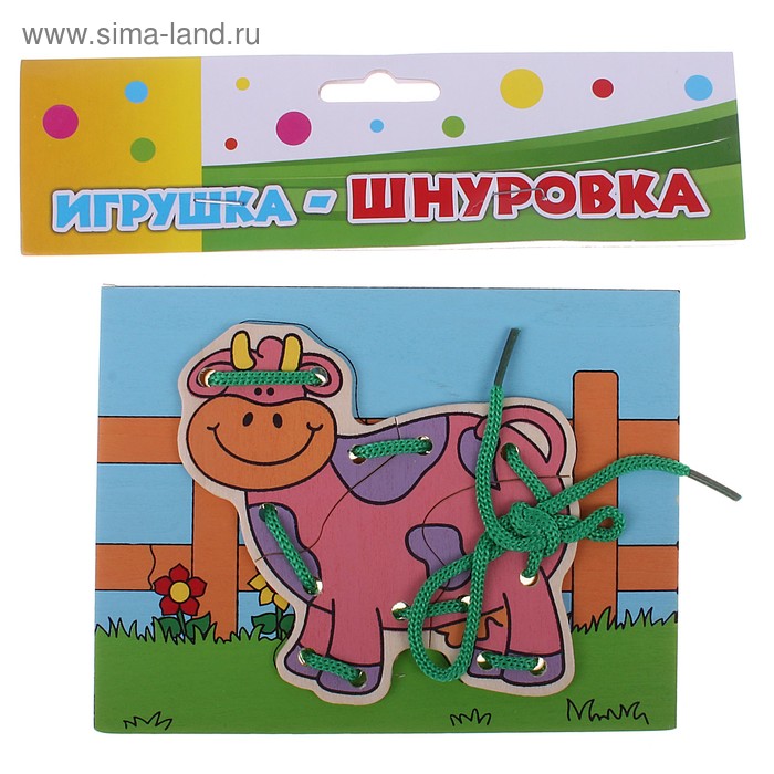 Шнуровка "Коровка на ферме" - Фото 1
