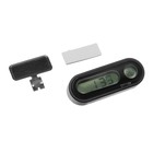 Часы-термометр Cartage, автомобильные с подсветкой, черный - Фото 4
